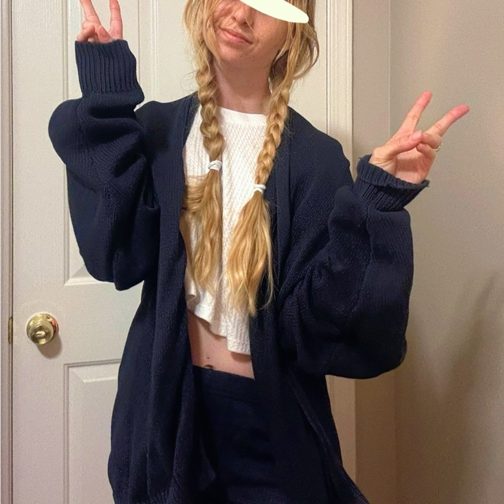 GAP Navy Blue Women's “Boyfriend Cardigan”